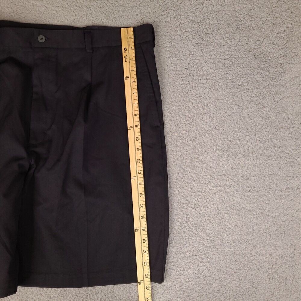 Nike Shorts Mens 42 Black Golf Golfer Pleated Swoosh Logo Casual - Picture 13 of 14